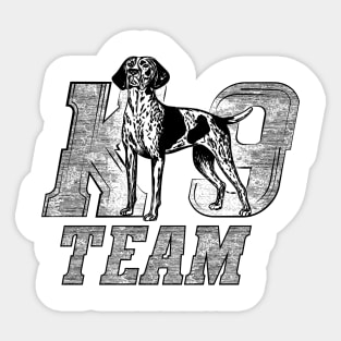 K-9 Team - German Shorthaired Pointer Sticker